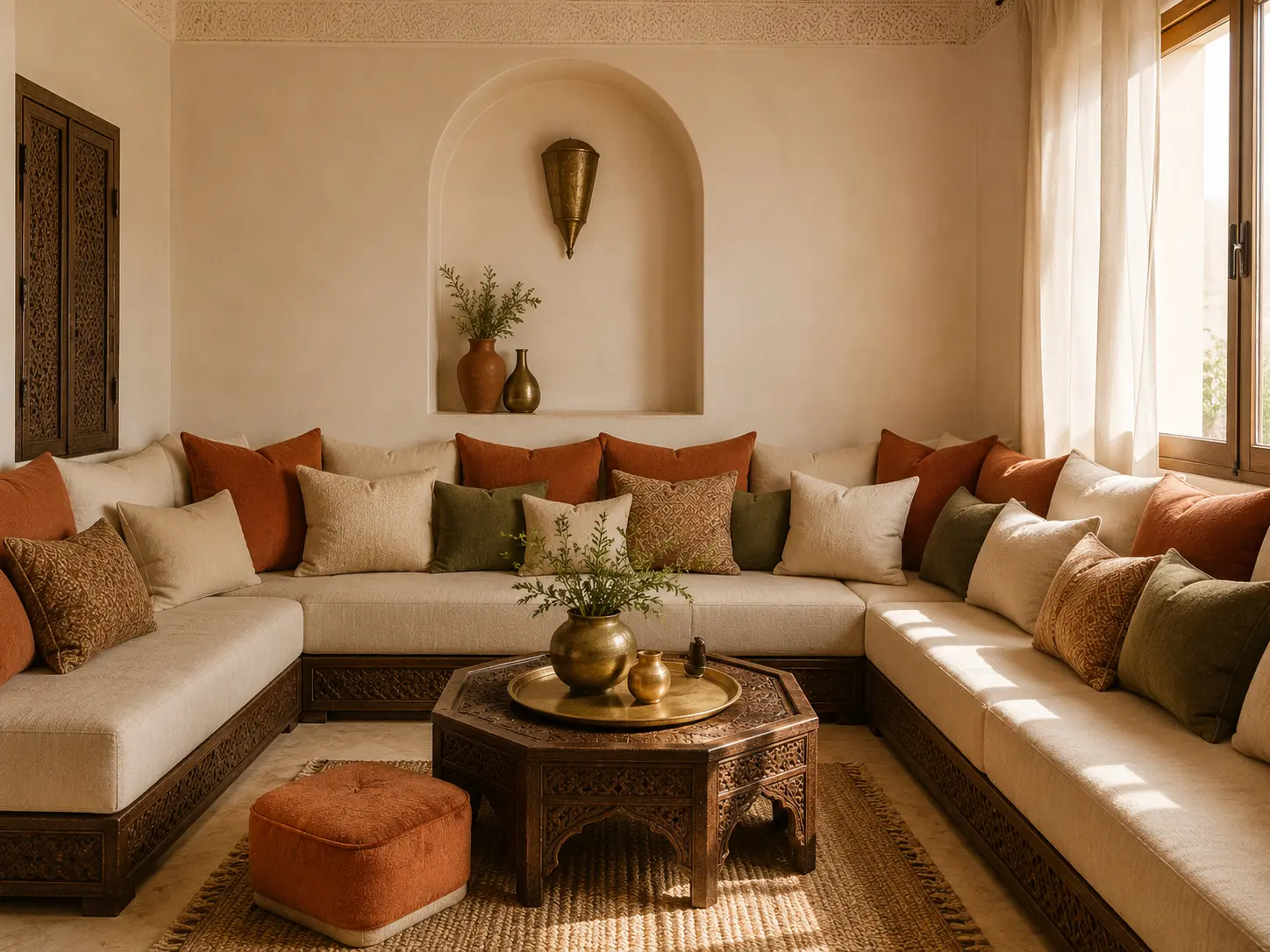Salon marocain habillé sur mesure